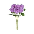 thumbnail image 1 of AYktou 6 Pcs Artificial Roses, 13 Inch Valentine's Day Silk Faux Flower Bundle DIY Flower Arrangement Fake Plants Wedding Hand bouquet Graduation Ceremony Birthday Mother's Day Gift Decor, Purple, 1 of 6
