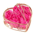 thumbnail image 1 of AYktou 6 Pcs Bath Soap Roses Flower & Ironwork Wire Mesh Box, Valentine's Day Exquisite Soap Flower Ambiance Gift Decoration Artificial Flowers Petals Ornaments Gifts for Her Women Mom, Hot Pink, 1 of 6