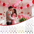 thumbnail image 1 of AYktou 6 Pcs Bows Hanging Swirl - Sparkle Ceiling Hanging Ornaments, Swirls Streamer Party Decor Wall Sticker/ Balloons Trailing Pendant for Birthday Party Holiday Proposal Graduation Decorations, 1 of 9