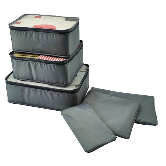 AYktou 6 Set Packing Cubes for Suitcases,6 Various Sizes (Large,Medium,Small) Sturdy Luggage Organizer Bags Set for Travel Accessories Clothes Storage Bag with Laundry Bag for Man & Women Travel