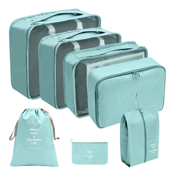AYktou 7 Set Packing Cubes for Suitcases,7 Various Sizes (Large,Medium,Small) Sturdy Luggage Organizer Bags Set for Travel Accessories Suitcase Organizer Set for Man & Women Travel