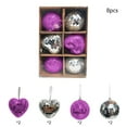 thumbnail image 1 of AYktou 8Pcs Christmas Balls Ornaments, Colorful Mirror Balls Xmas Tree Decorations Set Multiple Style Hanging Balls Pendants Christmas Baubles for Home Xmas Tree Holiday Party Scene Decor, Purple, 1 of 6