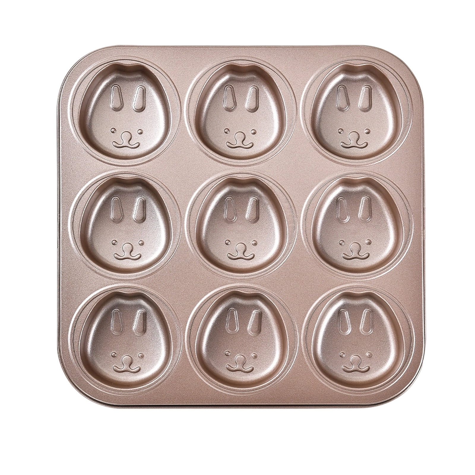 AYktou 9-Compartments Baking Pans, Carbon Steel Non-Stick Stackable ...