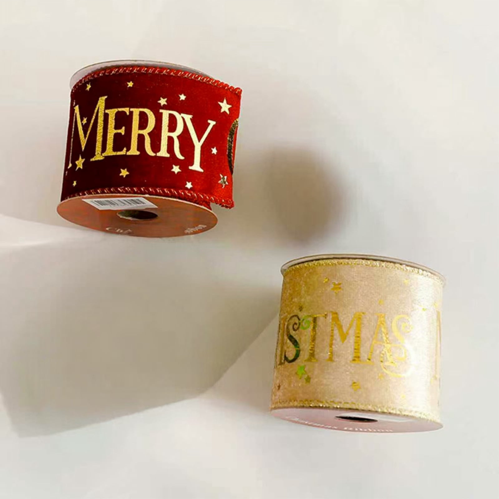 AYktou 9 Ft Christmas Red Velvet Ribbons, Christmas Decorative Ribbon ...