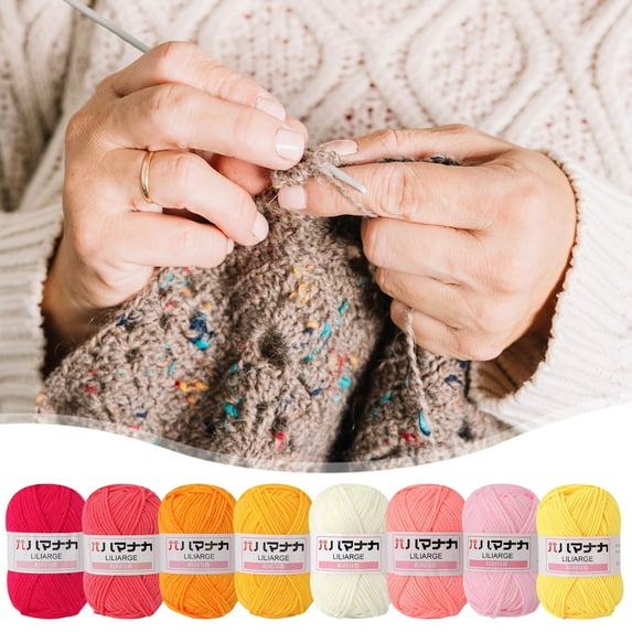 AYktou Acrylic Yarn Mini Skeins - Cotton Yarn of Soft Lightweight Yarn for Crocheting and Knitting Craft Project,Assorted Crochet Yarn Bulk Kit for Adults and Kids,26 Colors