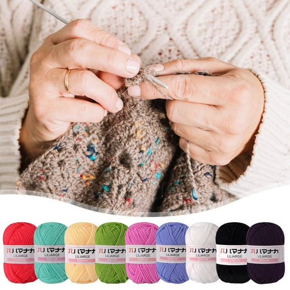 AYktou Acrylic Yarn Mini Skeins - Cotton Yarn of Soft Lightweight Yarn for Crocheting and Knitting Craft Project,Assorted Crochet Yarn Bulk Kit for Adults and Kids,26 Colors