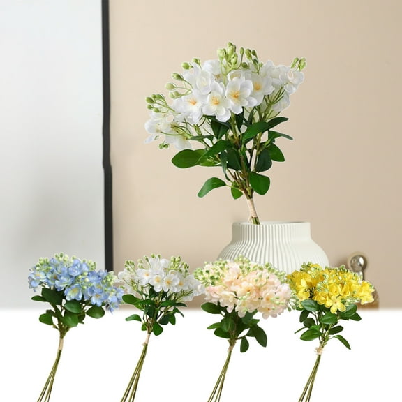 AYktou Artificial Silk forsythia Flower for Front Door,Fake Jasmine Flowers Home Party Wedding Day Simulation Wall Decoration