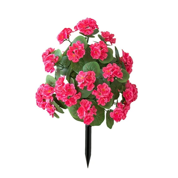 AYktou Artificial Topiary Ball Trees with Malus Spectabilis, 20.07 Inch Artificial Flowers Garden Ball Tree Outdoor Shrubswith Ground Spike Flower Pot Bonsai for Front Porch Yard Festival Decor
