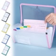 thumbnail image 1 of AYktou B6 Bill File Folder File Organizer Bags, 13 Compartments Financial Receipt Bag Transparent Waterproof Bills Receipt Organizer Pouch Document Storage Coupon Holder for Business Office, 1 of 6