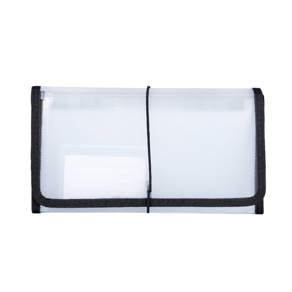 AYktou B6 Bill File Folder File Organizer Bags, 13 Compartments Financial Receipt Bag Transparent Waterproof Bills Receipt Organizer Pouch Document Storage Coupon Holder for Business Office