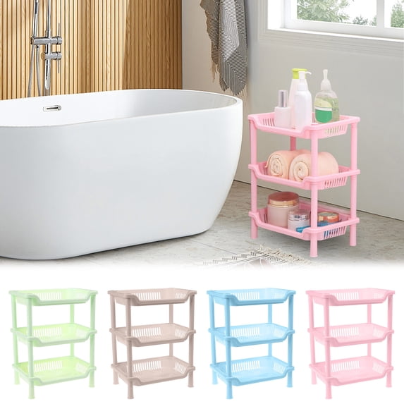 AYktou Bathroom Shelves,Multi-layer Storage Shelves,Rustproof Assemblable Shelf Organizer Shower Shelves Shower Rack for Kitchen,Bathroom,Office,Living Room,Balcony,Bathtub,Shower Pan