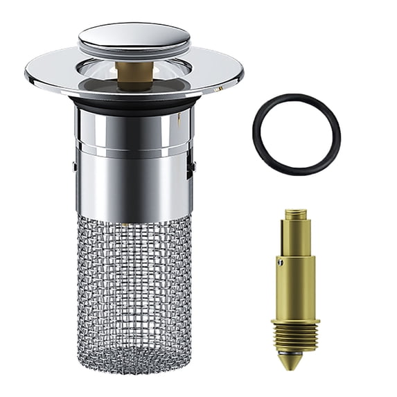 AYktou Bathroom Sink Drain Strainer,1 Pcs Bathroom Sink Stopper,Sink Drain Strainer with Removable Sink Strainer Basket Hair Catcher,Bathroom Sink Drain Stopper for Bathroom Sink Replacement
