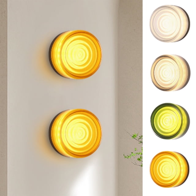 AYktou Home Wall Sconce, Modern LED Ceiling Light Portable Cylindrical Wall Lamp Waterproof Pendant Light for Terrace Hallway Balcony Wall Light Indoor Outdoor Lighting Decor, Orange