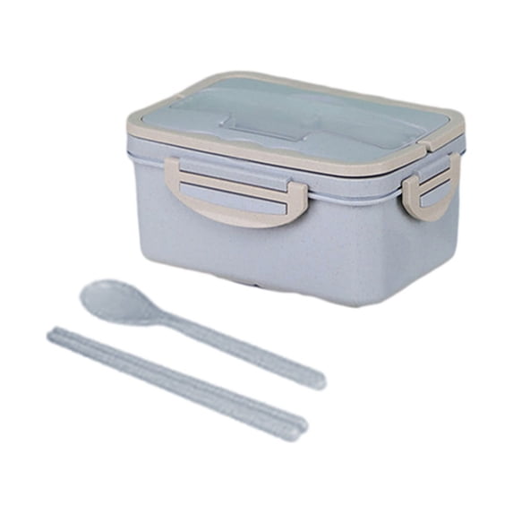 AYktou Bento Box Adults Lunch Box,Bento Box with 3-In-1 Compartments Snack Containers,Built-in Utensil,Food Grade Wheats Straw,Leakproof Meal Prep Containers Lunch Containers