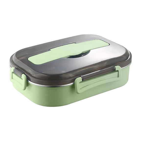 AYktou Bento Box Adults Lunch Box,Food Grade Stainless Steel Bento Box with 3-In-1 Compartments Snack Containers,Built-in Utensil,Leakproof Meal Prep Containers Lunch Containers