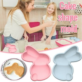 AYktou Bunny Silicone Molds for Baking-Large Easter Molds Easter Bunny Cake Pan,Cute Bunny Easter Molds for Baking Crafts Chocolate,Children's Day,Baby Shower,Birthday Party,Easter Decorations
