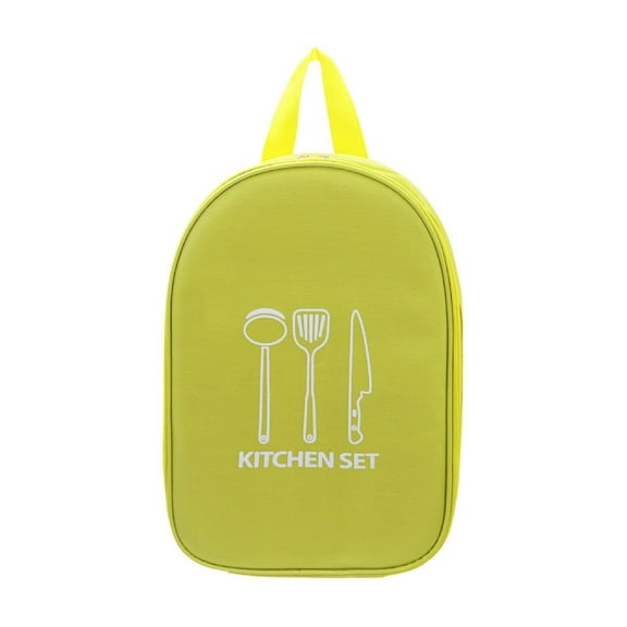 AYktou Camping Cookware Storage Bags, Portable Outdoor Cooking Utensils Set Bags Kitchen Tool Organizer Picnic Tableware Pouch Bag Camping Cooking Utensils Box for Knife Fork Spoon Chopping Board