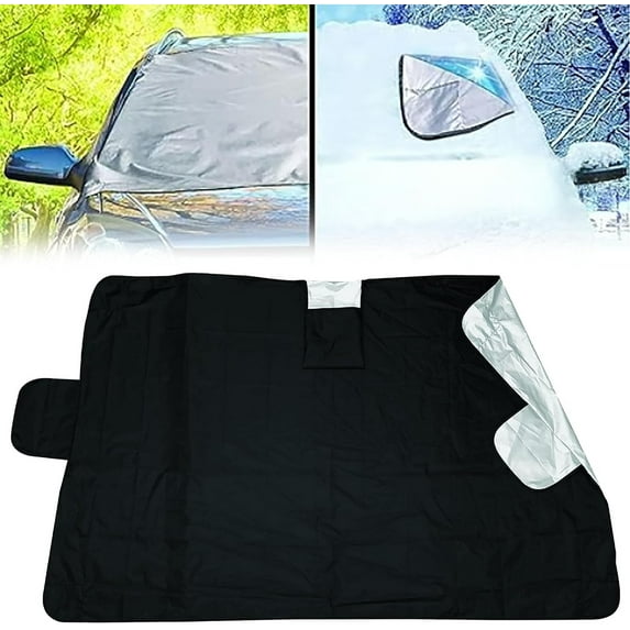 AYktou Car Window Shades Car Accessories,Heavy-Duty Windshield Cover for Ice and Snow,Thick Car Sun Shade All Season Universal Automotive Exterior Accessories for Sun,Frost,Rain,Strong Winds