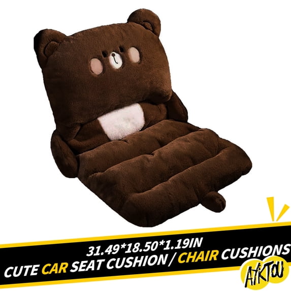 AYktou Chair Cushions-31.49*18.50*1.19in Cute Pattern Car Seat Cushion Comfy Flannel Lazy Sofa Office Dorm Winter Warm Cushion Floor Pillow for Gaming Chairs Room Decor