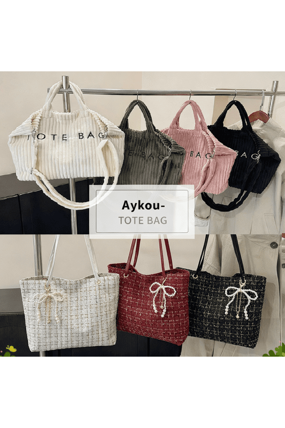 Checkered Pattern Crossbody Bags for Women, Multiple Carrying Ways Tote Bag with Beads Pendant Adjustable Shoulder Strap Casual Tote Handbag Waist Packs for Work Travel, Red