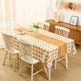 thumbnail image 1 of AYktou Checkered Rectangle Tablecloth, Disposable Table Cloth Waterproof and Oil-Proof Table Covers Kitchen Heat-Resistant Stain-Proof Table Mat for Holiday Party Birthday Wedding Table Decor, 1 of 6