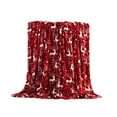 thumbnail image 1 of AYktou Christmas Throw Blankets, 39×51 Inch Reindeer Patterns Red Christmas Blanket Soft Warm Nap Blanket, Comfortable Flannel Sheet for Home Festival Sofa Bed Office Christmas Decoration, 1 of 7
