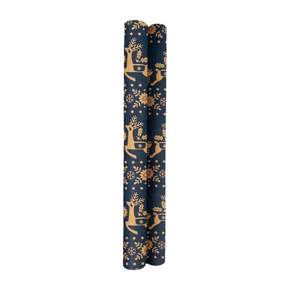 AYktou Christmas Wrapping Paper Roll, 118×17 inch Jumbo Roll Flat Kraft Gift Wrapping Paper Vintage Design Christmas Bouquet Packaging DIY Gift Wrap Paper for Holiday, Christmas, Winter Party