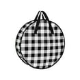 thumbnail image 1 of AYktou Christmas Wreath Storage Bags 24 Inch, Checkered Pattern Wreath Storage Box with Handle - Festive Garland Organizer Storage Rack Christmas Balls Pendant Storage Bag Socks Storage Box, White, 1 of 6