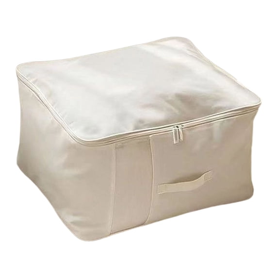 AYktou Clothes Storage Bags Organizer, Foldable Storage Containers Breathable Cotton Linen Closet Organizer with Reinforced Handles & Clear Window, Thick Container Bins for Blankets, Comforters