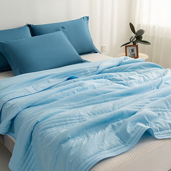 AYktou Cooling Blanket,Cooling Comforter,Machine Washable Lightweight Quilt for All Seasons,Reversible Super Soft Breathable Blanket for Couch Sofa Bed,Twin - 28*40"