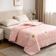 thumbnail image 1 of AYktou Cooling Comforter Summer Coolings Quilt, 55.1×78.7 Inch Soft Breathable Air Conditioner Comforter, Lightweight Washable Summer Comforter Reversible Bedspread for Couch/Travel Home Use, 1 of 6
