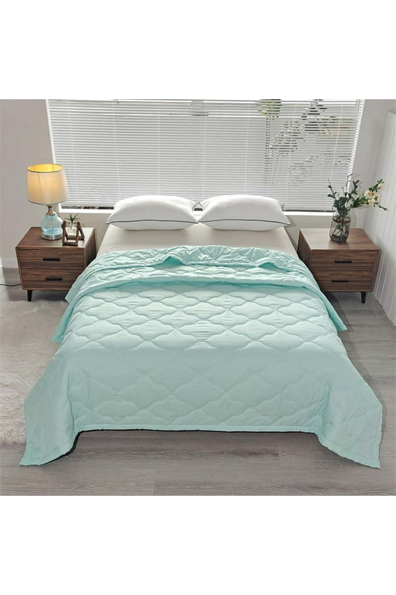 Cotton Comforter Thin Quilt Blanket Summer Lightweight Comforter, Washed Cotton,Machine Washable,Soft Comfy Breathable Can Sleep Naked