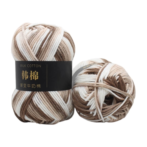 AYktou Cotton Yarn - Multicolor Rainbows Yarn,50 gram Skeins,26 Colors Available,7 Strands Of Combed Milk Cotton Crocheting Yarn for Knitting,Crochet,Weaving,Arts & Crafts - Fiesta
