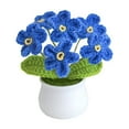 thumbnail image 1 of AYktou Crochet Flowers Potted Plants Home Ornament Potted Crochet Woven Flowers, 1 of 7