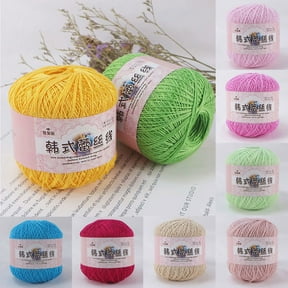 AYktou Crochet Yarn -Multi Colored Acrylic Hand Knitting Yarn Lace Thread DIY Woven Cotton Fine Cotton Thread Crochet Yarn