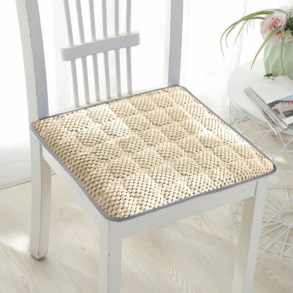 AYktou Dining Chair Cushions 17.71x17.71x1.96in Non-slip Kitchen Seat Cushion with Straps Washable Soft Thick Patio Cushion Large Conical Chair Cushion