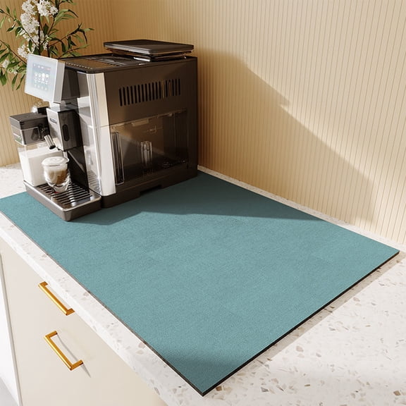 AYktou Dish Drying Mat for Kitchen Counter, 16×12 Inch Coffee Machine Mat Drain Pads Non-Slip Thick Countertops Absorbent Heat Insulation Pad for Home Kitchen Coffee Machine Bar Restaurants