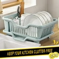 thumbnail image 1 of AYktou Dish Drying Rack,Dish Racks for Kitchen Counter,Mini Dish Rack with Drainboard,Dish Drainer & Tray Kitchen Sink Organizer for Small Spaces,Apartments,Boats,and More, 1 of 14