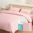 thumbnail image 1 of AYktou Disposable Bed Sheets Set 4 Piece, Portable Double Bedding with Quilt Cover & Bed Sheet & 2 Pillowcases, Thickened Sheet Set Hotel Bedding Cover Soft Breathable Travel Bedding Set, 1 of 7