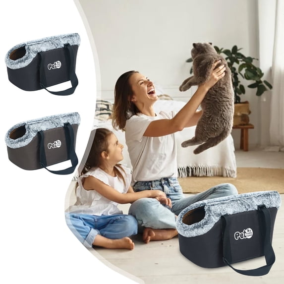 AYktou Dog Purse Carrier for Small Dogs and Cats, Puppy Travel Tote Bag Cat Travel Handbag, Breathable Cat Bag Pet Handbag, Quilted Puffy Soft Portable Car Mat Seat Pet Carrier Bag