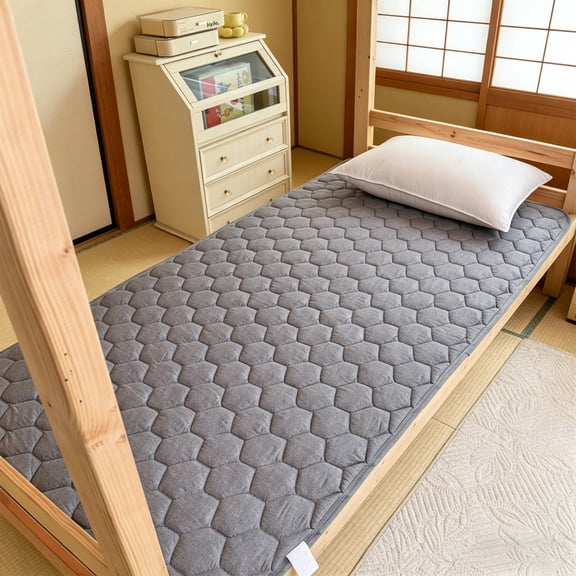 AYktou Double-Sided Mattress Topper, 35.474.8 Inch Non-Slide Thin Breathable Mattress Protector, Machine Washable Bed Pad Mattress, Comfort and Support for Floor Lounger Pillow Bed Sofa Dorm Use