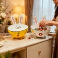 thumbnail image 1 of AYktou Easter Bunny Candy Dish, Rabbit Ears Shaped Decorative Metal Candy Bowls Large Capacity Storage Container Bowl Holiday Gift Serving Tray Fruit Bowl for Living Room Dining Table Supplies, 1 of 7