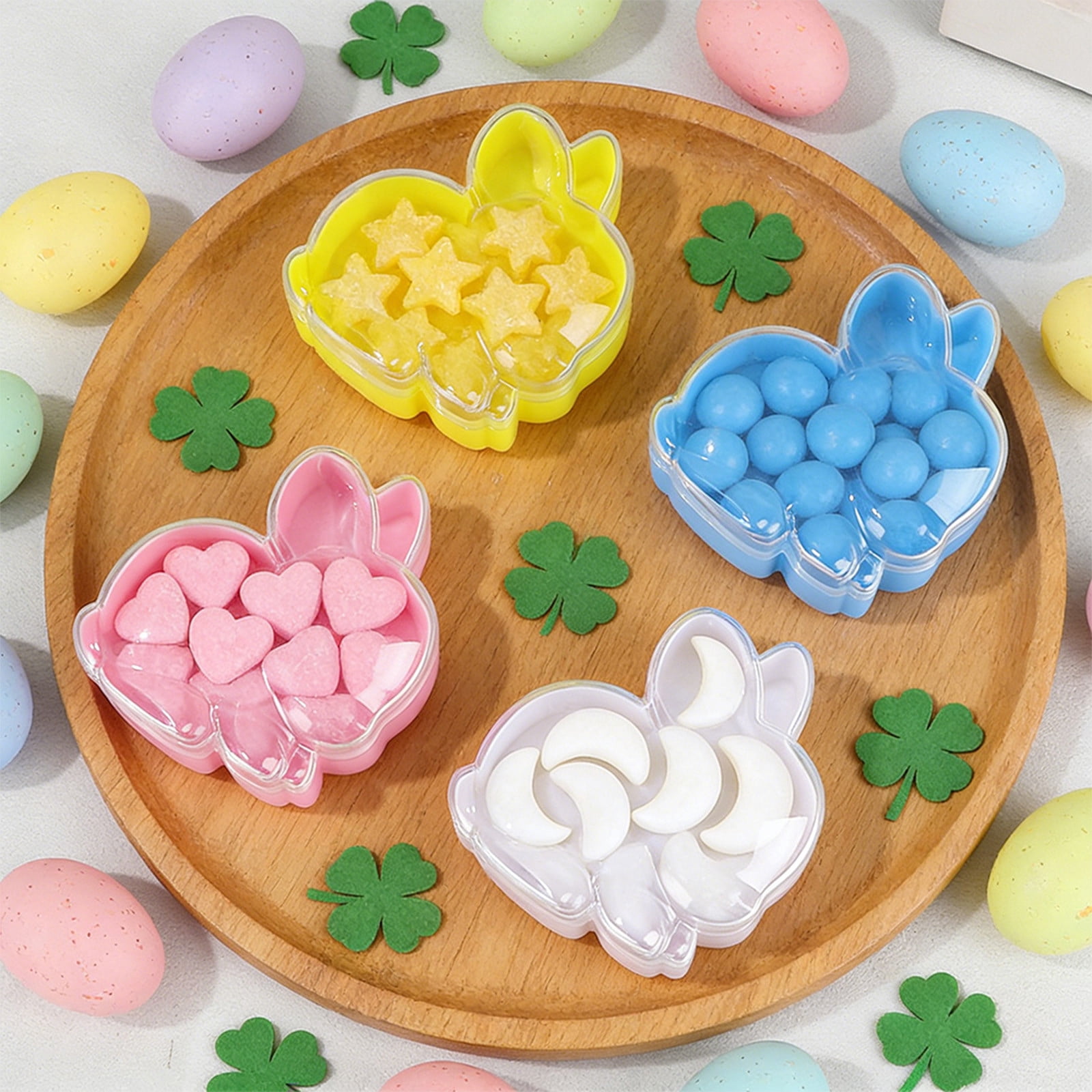 AYktou 12Pcs Easter Bunny Storage Box with Transparent Lid, Easter ...