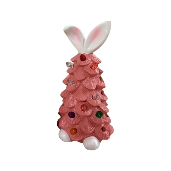 AYktou Easter Decorations 5.9" Light-Up Easter Ceramic Tree Glowing Bunny Light,Bunny Tree Easter Night Light with Colorful LED Light Bulbs,Easter Gifts for Kids