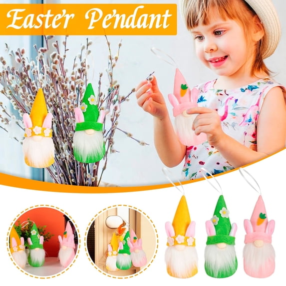 AYktou Easter Gnomes Easter Decorations Easter Faceless Doll Pendant Holiday Theme Decoration Pendant Hanging Decoration
