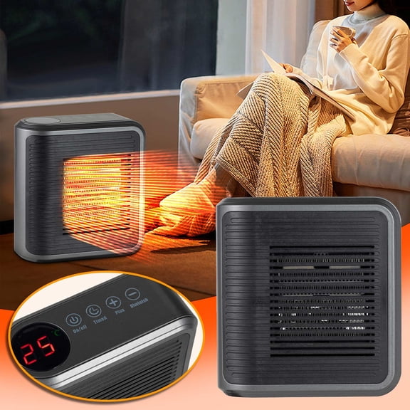 AYktou Electric Wall Heater with Thermostat and Remote,Plug in Heater with Overheating Protection,LED Display Small Space Heater for Home Office Bathroom Indoor Use