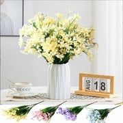 AYktou Eternal Flowers-Fake Daffodils Artificial Flowers for Outdoors,Plants Plastic Flowers for Garden Porch Window Box Wedding Home Decor