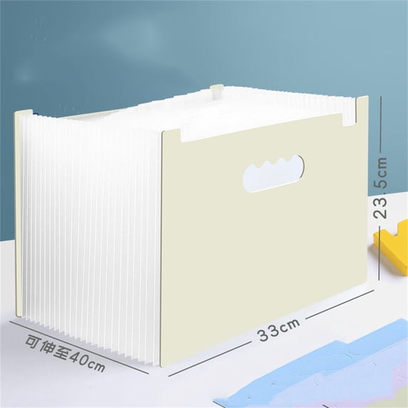 AYktou Expanding File Folder - 25 Pockets Desktop Accordion File Organizer, Retractable Portable A4 Document Organizer with Indexs, Waterproof Horizontal Bill & Receipt Organizer for Home Office
