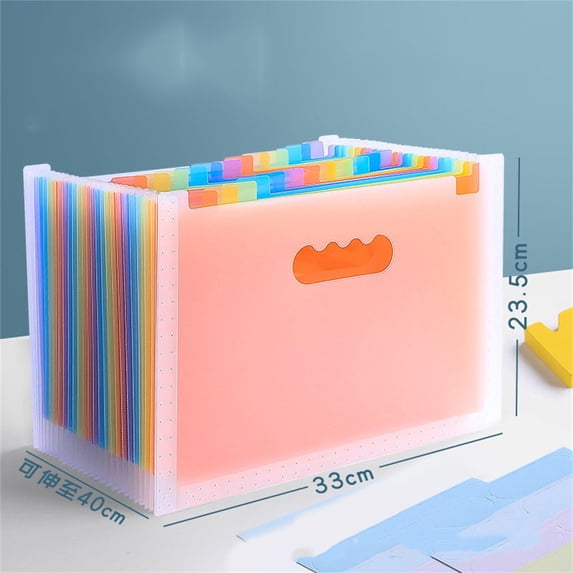 AYktou Expanding File Folder - 25 Pockets Desktop Accordion File Organizer, Retractable Portable A4 Document Organizer with Indexs, Waterproof Horizontal Bill & Receipt Organizer for Home Office