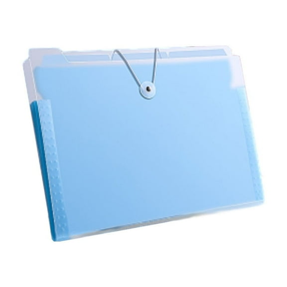 AYktou Expanding File Folder A4 Size Envelopes Large-capacity Waterproof Document Pouch Multilayer Paper Clip Roll Organizer Bag with Elastic String for Office & Home